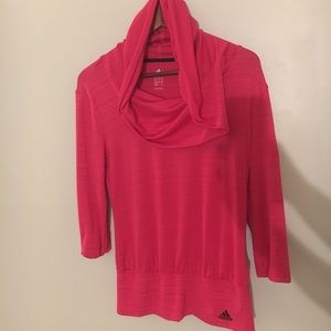 Adidas hooded cowl neck top